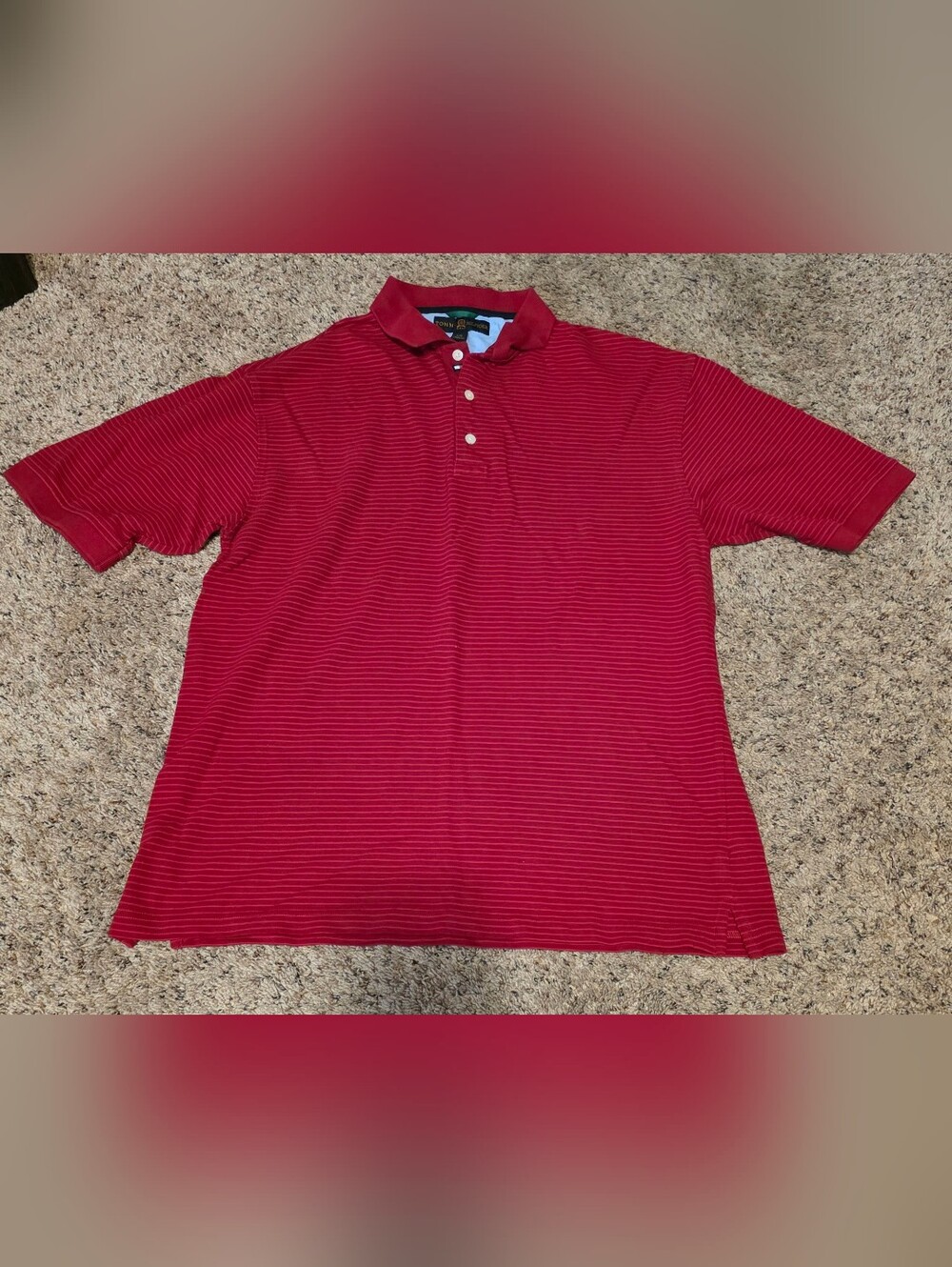 Tommy Hilfiger Red Striped Polo Shirt